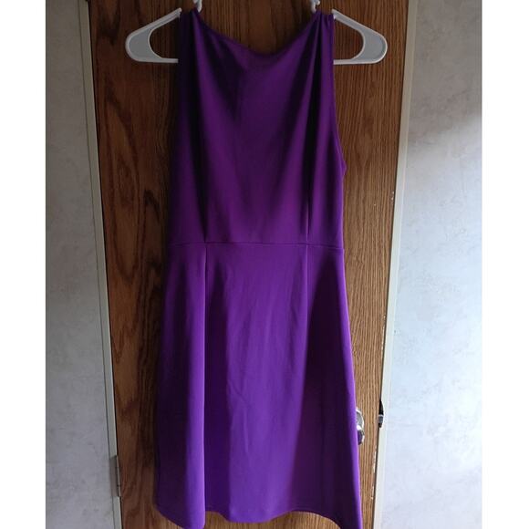 Vntg 2000s Boston Proper Purple Travel Knit 2-Piece Set Blazer 4 Dress Sz XS - Picture 10 of 16